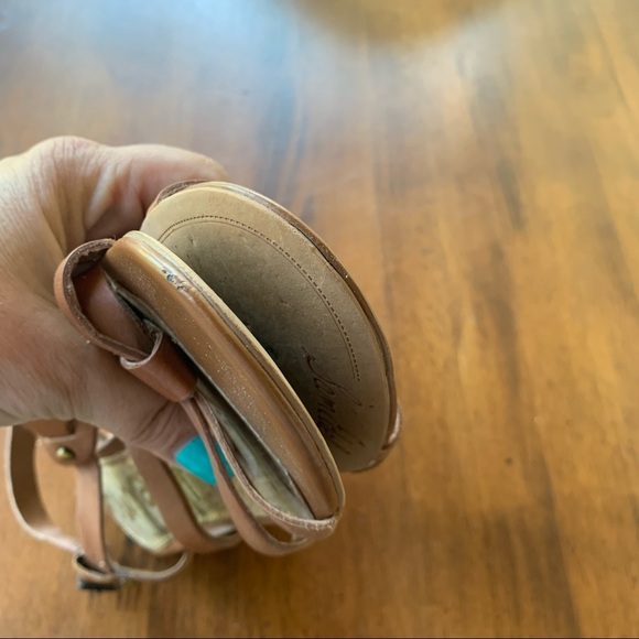 Sam Edelman Angela Leather Studded Cage Sandals 1.5” Block Heal - Picture 8 of 9